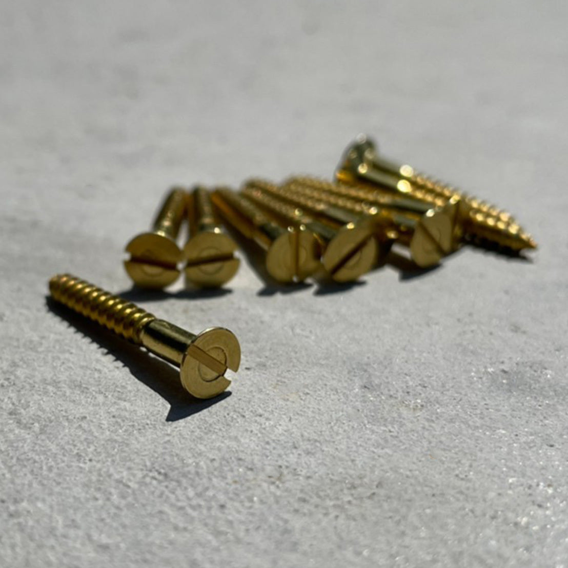 真鍮無垢 アンティーク皿ネジ(－)3.8×32ｍｍ 10本